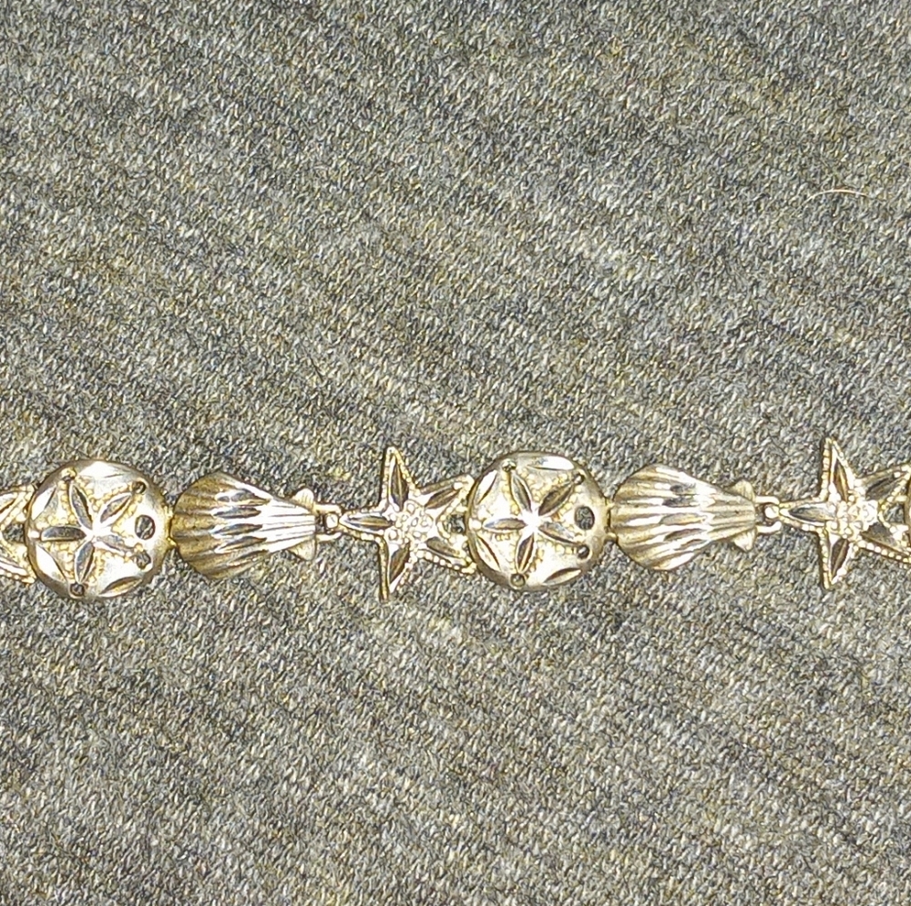 Sterling Silver .925 Summer Florida Beach Bracelet - Picture 2 of 4